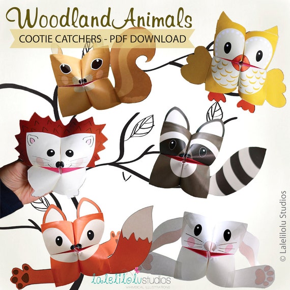 cootie woodland printable animals catchers pdf