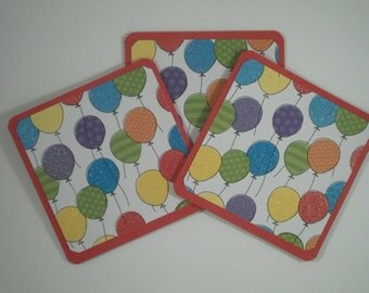 Mini Note Cards, Mini Birthday Cards, Balloons Cards, Gift Cards, Handmade Mini Cards, Birthday Cards, Set of 8, Mini Cards, Balloons