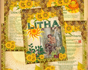 LITHA SUMMER SOLSTICE Sabbat Ritual Spell, Digital Download, Wicca, Book of Shadows, Ritual, Spell,Pagan, White Magick, Wicca , Witchcraft