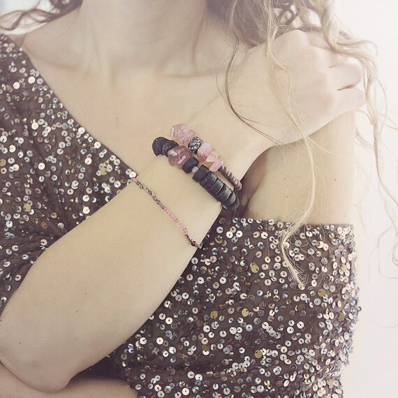Smoky Quartz Bracelet - Chunky Statement Bracelet