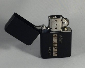 Personalized Engraved Lighter Custom Lighter Groomsmen Gift for Him Cigarette Lighter Fathers Day Gift Monogram Lighter