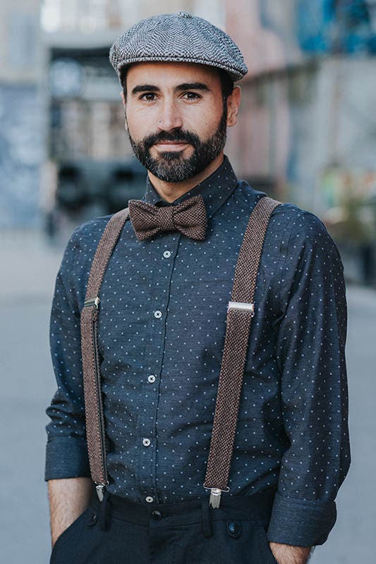 mens tie and suspenders