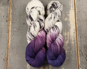Speckled Sock Yarn Superwash Merino Nylon Fingering Weight Hand Dyed 100 g - Royals *In Stock