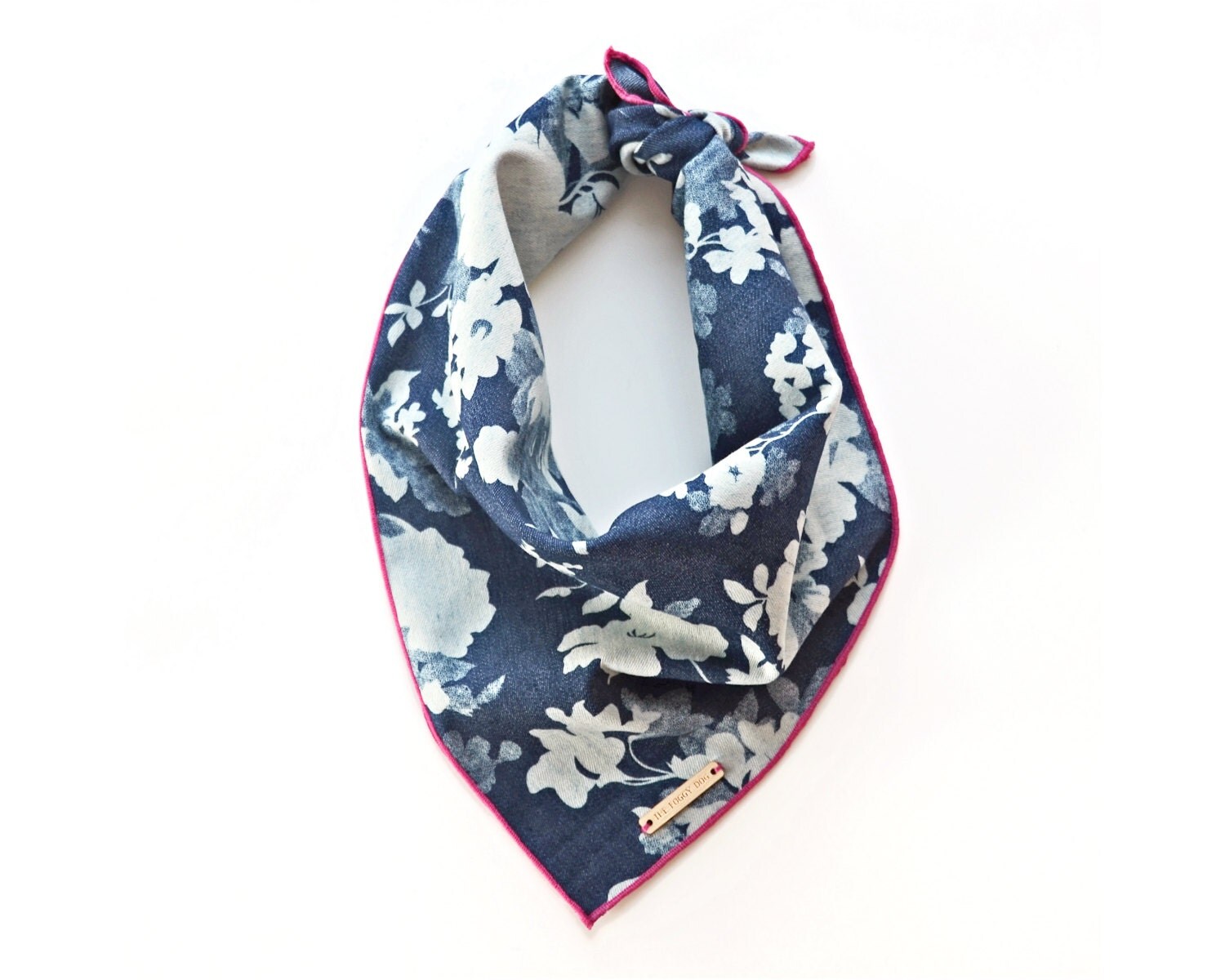 denim roses floral bandana pet bandana by thefoggydog denim roses floral bandana pet bandana by thefoggydog