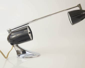 Midcentury Modern Bullet Lamp/Telescoping Desk Lamp/Mid Century Modern Space Atomic Age Design/Hamilton Industries/Telescoping Arm