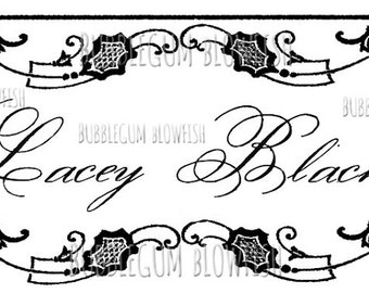 Gorgeous Black vintage lace New Large Etsy Banner/header