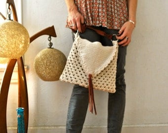 Bohemian Fringe Cotton Crocheted Bag/Purse