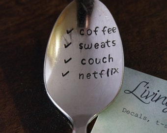 Coffee Spoon//Personalized Spoon//Hand Stamped