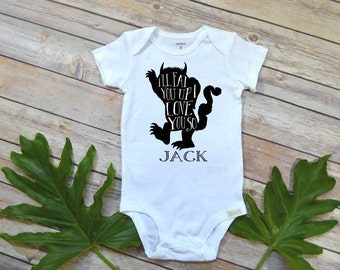 Where the Wild Things Are, Baby Boy Shower Gift, I'll Eat You Up I Love You So, Wild things Party, Wild Things shirt, Custom Wild Things Set