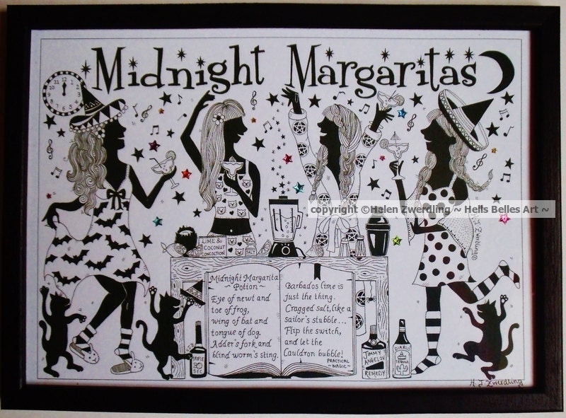 Midnight Margaritas Practical Magic A High Quality Framed   Il Fullxfull.1123847813 188k 