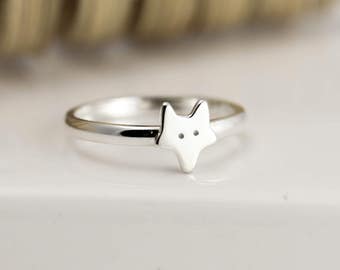 Fox Ring - Sterling Silver Ring - Fox Jewellery - Fox Gift