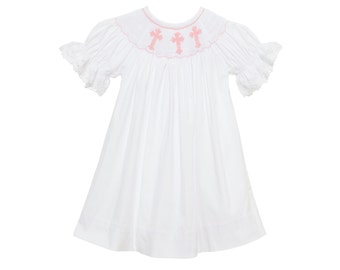 Smocked Cross Bishop Dress