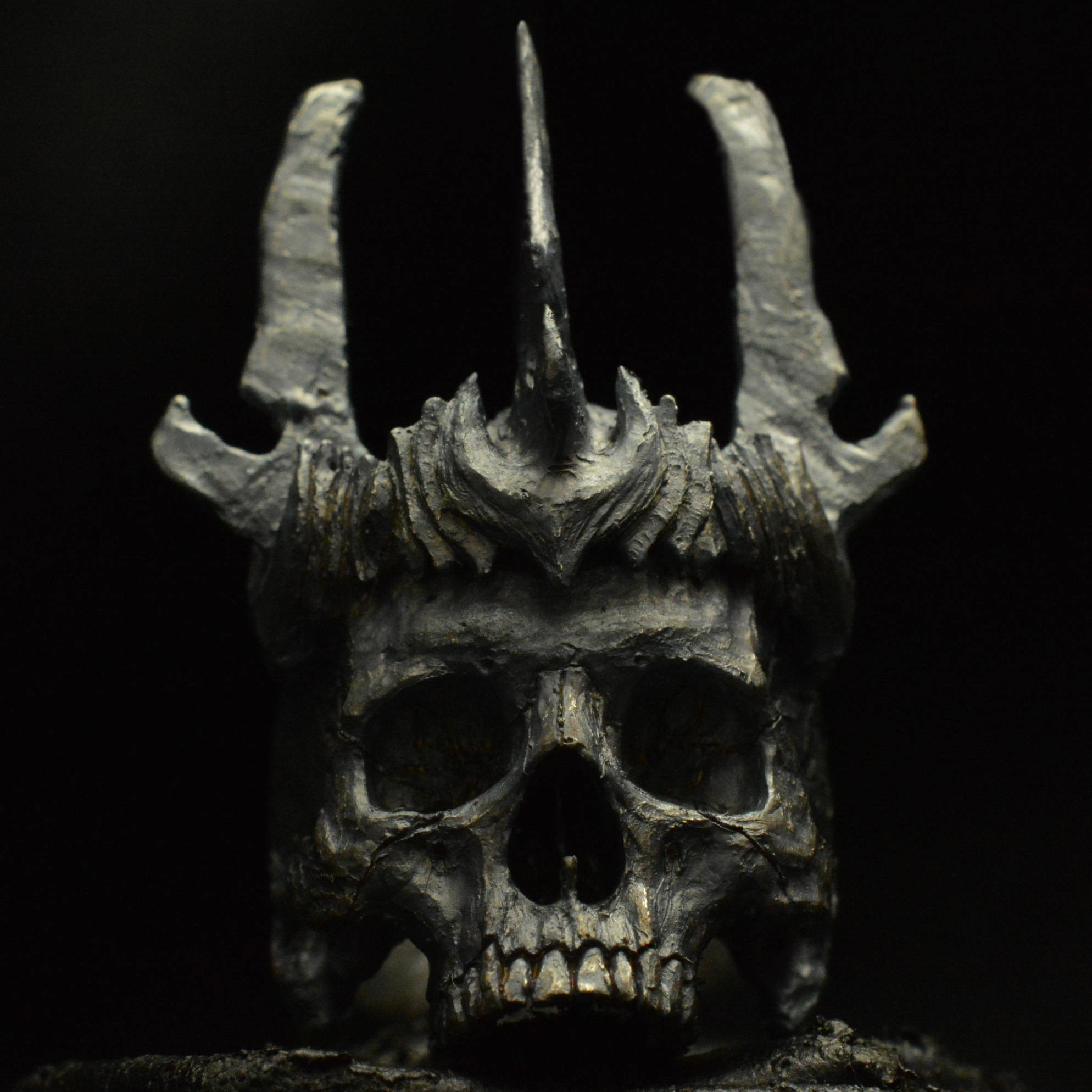 Into The Fire Jewelry Skull ring King of the Dead half jaw