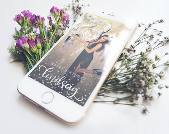 Custom Snapchat Geofilter, BIRTHDAY Snapchat Filter, Confetti Glitter Cute Simple Goefilter