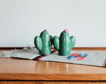 Vintage Cactus Salt and Pepper Shakers -