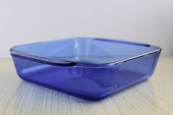 vintage pyrex blue square dish vintage pyrex blue square dish