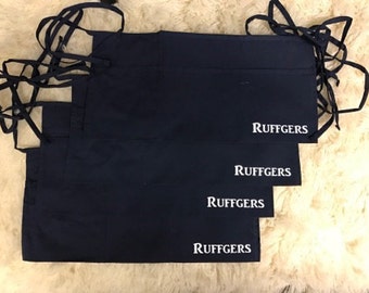 Custom Company Waist Apron, Personalized half apron for waitresses, gardeners, artists, shop workers. Birthday gift. Christmas gift.