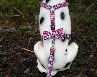 London, Dog Leash, Dog Lead, Dog Bow Tie Collar, Boy Dog Collar, Fabric Dog Collar, Small Dog Collars, Dog Lover, Dog Gift, Dog Clothing