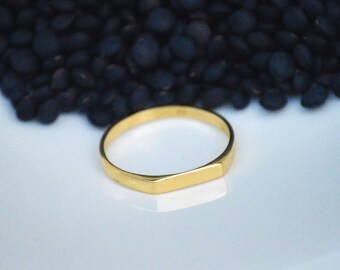 Gold Signet Ring | Dainty Gold Ring | Signet Gold Ring | Geometric Ring | Real Gold Ring | Statement Ring | Promise Ring | Gift for Her