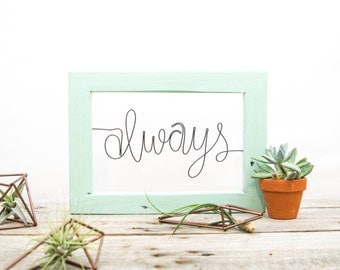 Harry Potter Always Wire & Wood Sign | Gift for Newlyweds | Bedroom Decor | Metal Wall Art | Wire Sculpture | Harry Potter Gifts | Boho Art