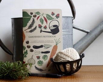 Gardener's Notebook, Harvest Journal, Gardener Gift, Vegetable Growing, Garden Planner, Planting Book, Gift for Her, Mother's Day, Farm