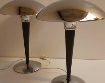One Mushroom Table Lamp Art-Deco style, modernist light, vintage lamp