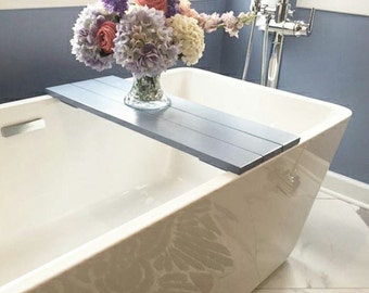 Bath Caddy - Bathtub Tray - Bath Tray - Bath Shelf - Bathroom Decor