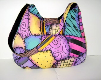 NIGHTMARE BEFORE Christmas Hobo Bag, Hobo Purse,Women's Shoulder Bags, Made In The USA, CarolinaFashion Bags, Made To Order