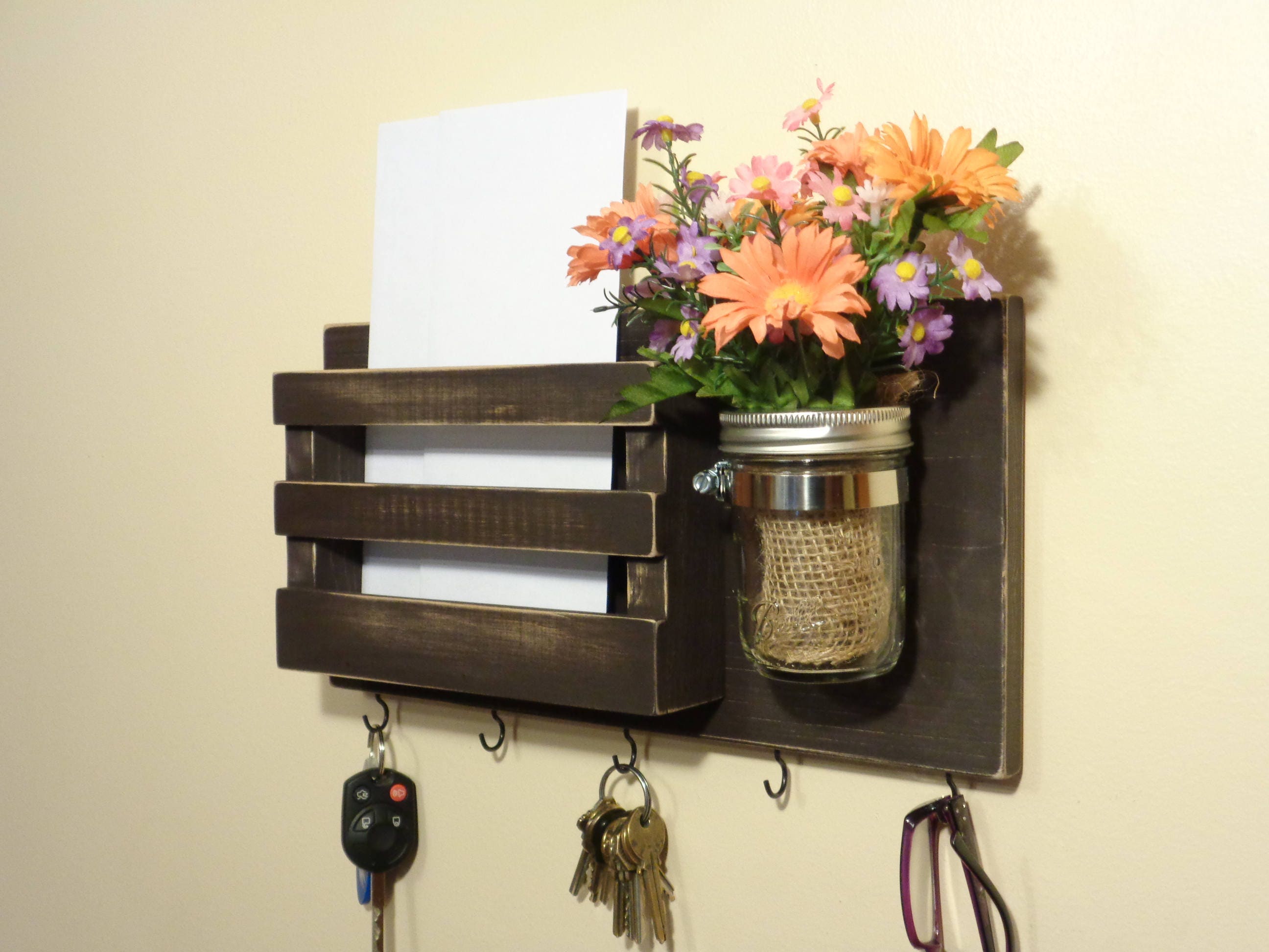 Mail Box Key Holder Mail Organizer Wall Mounted 5