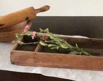 Farmhouse Antiques Wooden Box Drawer Organizer