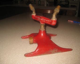 Vintage RED IRON lawn sprinkler 1950's excellent condition