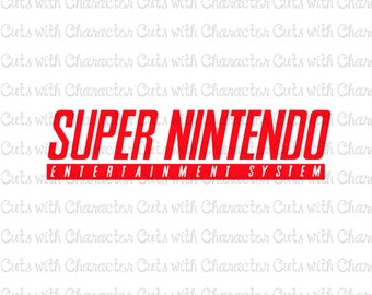 Super Nintendo logo SVG Dxf and Png Files for Cutting Machines Silhouette, Cricut or Scan 'N' Cut