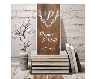 Personalized wedding sign, wedding sign, monogram sign, name sign, bride & groom sign, wedding date sign, wedding decor, monogram name sign
