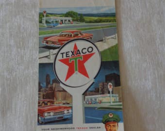 Vintage 1964 Texaco Louisiana road map