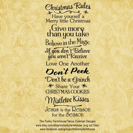 Download SVG & PNG Christmas Rules