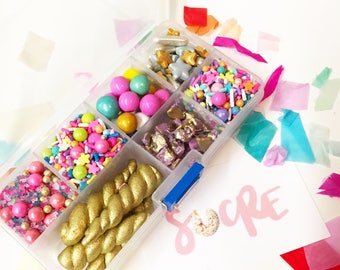 Unicorn Sprinkles Kit - Unicorn Party kit. Cake sprinkles Australia , sprinkles Australia. Unicorn sprinkles kit. Cake unicorn horns.