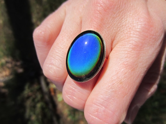 Mood Ring Color Changing Ring Mood Jewelry Silver Plated
