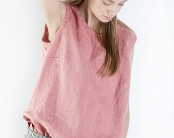 Natural linen blouse / Linen blouse / linen tank top / linen t-shirt / Plus Size Linen Clothing / linen blouse