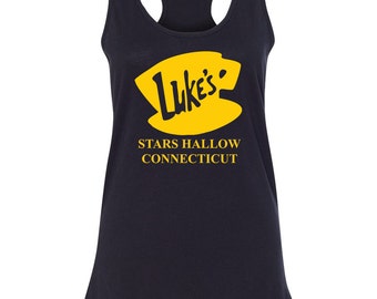 Luke's Diner Gilmore Girls Womens Racerback Womens Tank Top Tee T Shirt