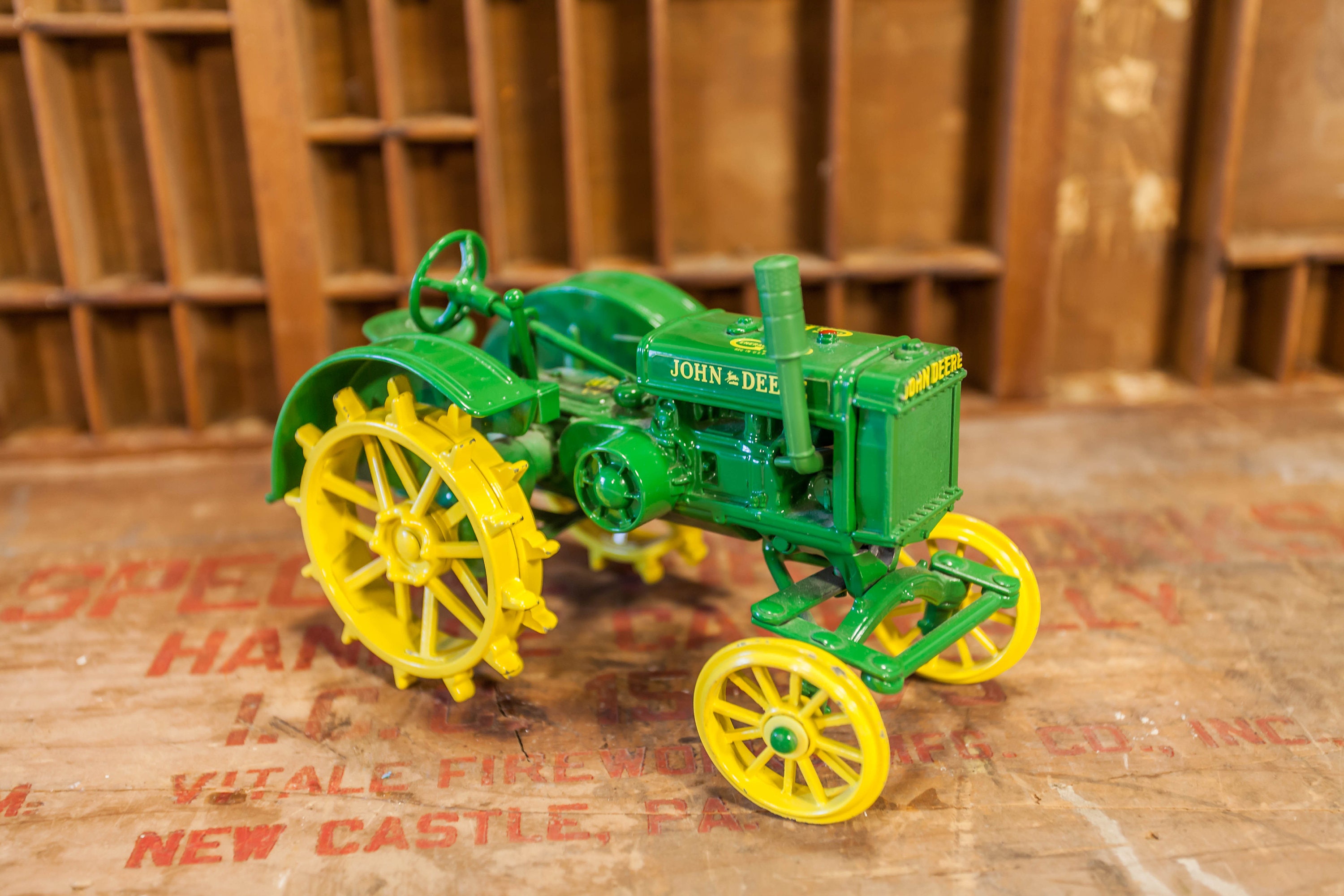 Vintage Die-Cast John Deere 1928 GP Tractor, ERTL Green Yellow Toy ...