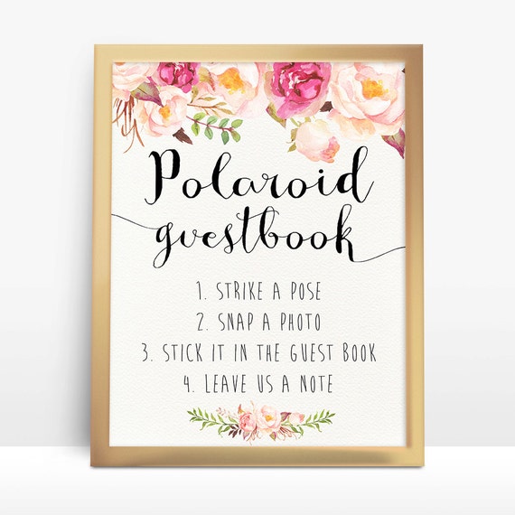 Free Printable Polaroid Guest Book Sign Template - Printable Templates Free