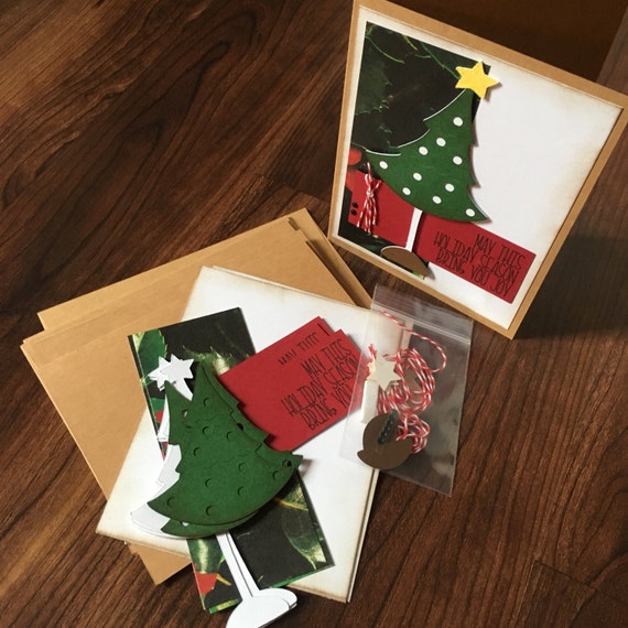 diy card making kit christmas holiday 4pk blank inside