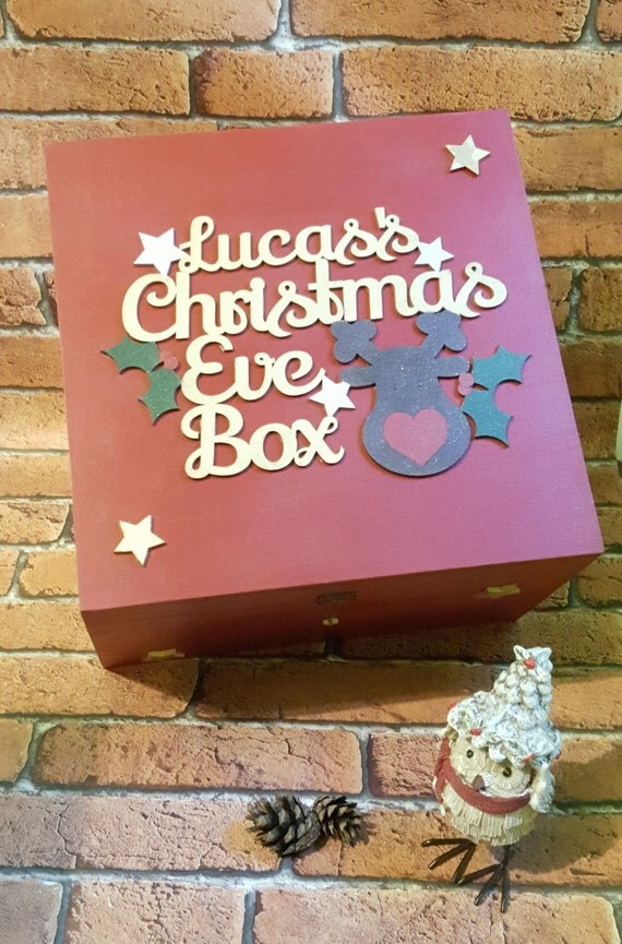 Personalized Wood Christmas Eve Box