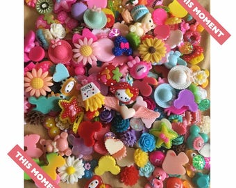 75pcs cabochons , kawaii cabochons , flatback cabochons , craft supply