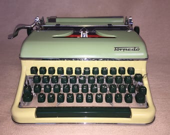 Vintage portable mechanical typewriter torpedo 18 mechanical typewriter