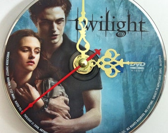 DVD Clock Twilight Handmade Clock Edward Cullen Bella Swan FREE U.S. SHIPPING