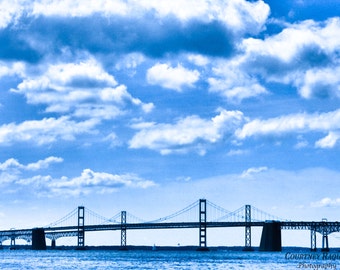 Cloudy Skies and Blue Water Print