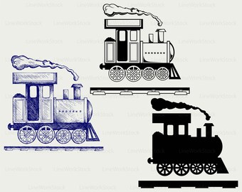 Locomotive svg,train clipart,train svg,silhouette,toy cricut cut files,locomotive clip art,train digital download svg,eps,png,dxf,jpg