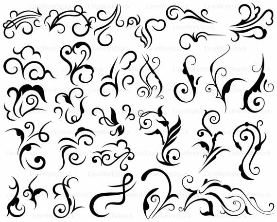 Swirl svg/scroll clipart/swirl svg/swirl silhouette/scroll