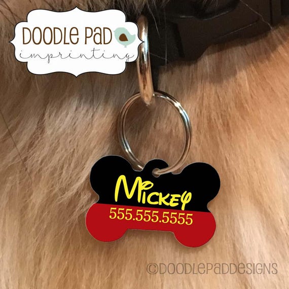 Disney Pet ID Tag Personalized Dog Tag double sided